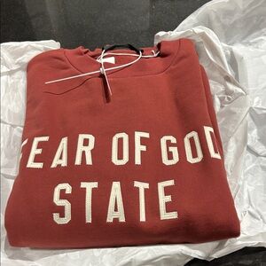 Fear of God State Sweatshirt in Brick Red